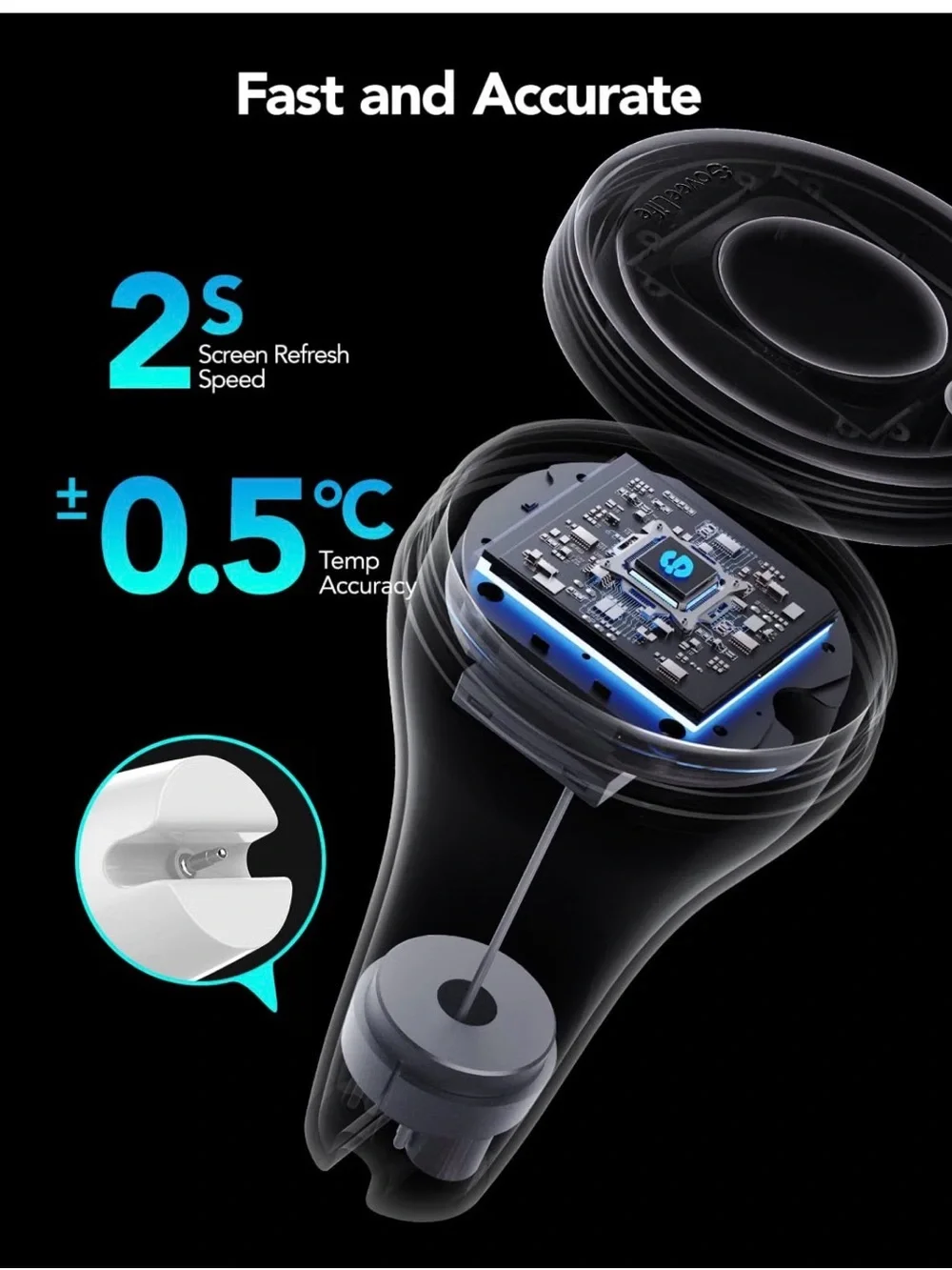 Smart Thermometer P1 with Smart Gateway 1s - White